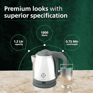 Philips Electric Kettle | 1.2 L | Thicker Stainless Steel body for longer life | HD9363/02