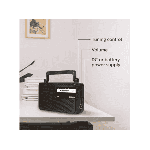 Philips Radio | MW FM Bands | 180mW RMS Sound output | Grey | RL191/94