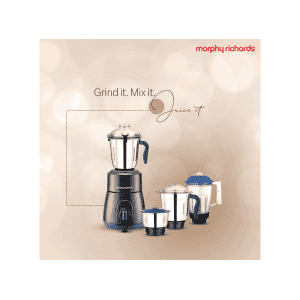 Morphy Richards Relish Mixer Grinder | 750W | 4 Jars | Black and Blue