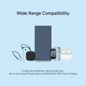 Xiaomi Power Bank 4i | 20000mAh | 33W Super Fast Charging PD | Blue
