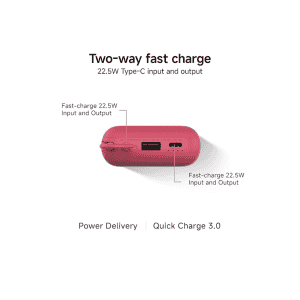 Xiaomi Pocket Power Bank | 10000mAh | 22.5W | Maroon | P15ZM