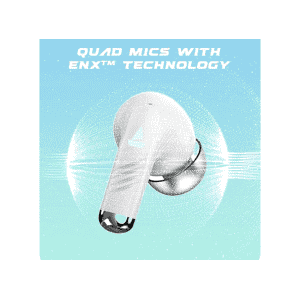 boAt Immortal 101 TWS Earbuds | 30 HRS Playtime Blazing LEDs | White Sabre