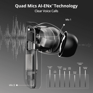 boAt Airdopes 800 | Dolby Audio | 4 Mics AI ENx Tech Titanium Drivers | Interstellar Black