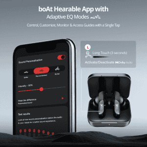 boAt Airdopes 800 | Dolby Audio | 4 Mics AI ENx Tech Titanium Drivers | Interstellar Black
