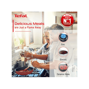 Tefal Simply Chef Non stick Kadai | 28 cm | Aluminium | Rio red | 2100096338