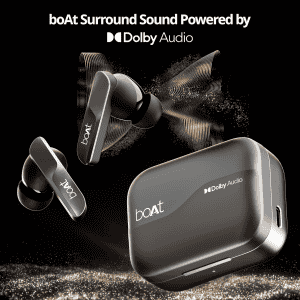 boAt Airdopes 800 | Dolby Audio | 4 Mics AI ENx Tech Titanium Drivers | Interstellar Black