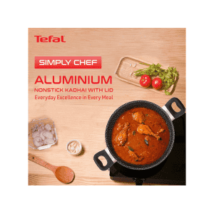 Tefal Simply Chef Non stick Kadai | 28 cm | Aluminium | Rio red | 2100096338