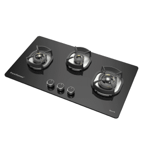 Pureflames Sera 90 Hob | Concealed SS Dip Tray | Black
