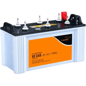 V-Guard VJ145 Flat Tubular Battery 135Ah | 40 Months Warranty VJ145 use with Pure Sine Wave Inverter