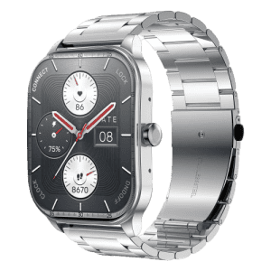 Amazfit Pop 3S Smartwatch | Silver Metal Strap