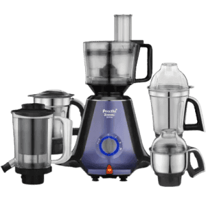 Preethi Zodiac Glitter MG 264 Mixer Grinder | 750 Watt | 5 Jars | Lavender, Black