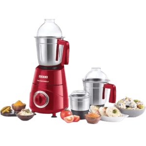 USHA TH800MX3 Thunderbolt Mixer Grinder | 3 jar |  800 W | Red