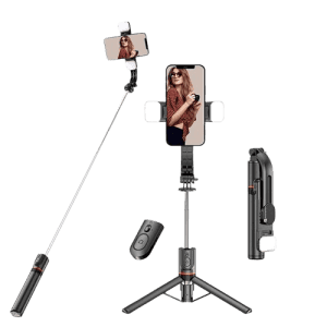 Portronics Lumistick Smart Selfie Stick | Bluetooth v 5.3 |  Black |  POR 2040