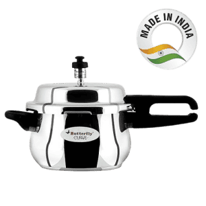 Butterfly Curve Outer Lid Induction Bottom Pressure Cooker | 3 L | Stainless Steel