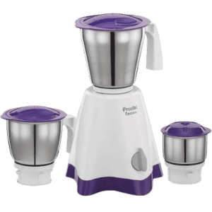 Preethi Crown MG-205 500 W Mixer Grinder with 3 Jars | White/Purple
