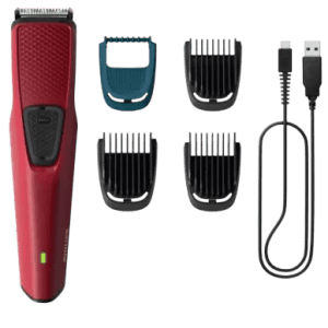 PHILIPS Trimmer | 60 min Runtime | 4 Length Settings | Maroon | BT1235/18
