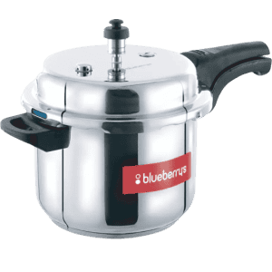 Blueberrys Virgina Plus Pressure Cooker | 5 L | Induction & Gas Stove Compatible | Stainless Steel | Silver