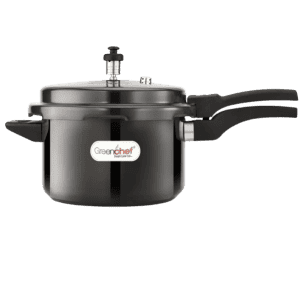 Greenchef Pressure Cooker Hard Anodized Induction Base Induction Bottom Pressure Cooker | 5 L  | Aluminium