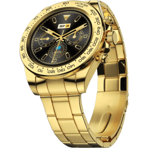 Fire-Boltt Blizzard 1.28 Luxury BT Calling Smartwatch | Gold Strap