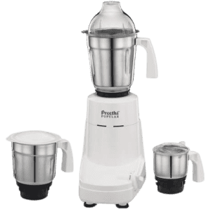 Preethi Popular MG-142 750 W Mixer Grinder 3 Jars | White