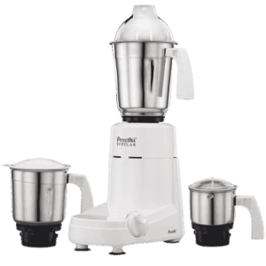 Preethi Popular MG-142 750 W Mixer Grinder 3 Jars | White