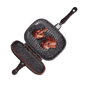 Impex |  RUBY-2824 |  28 cm | Die-Cast Nonstick Aluminium Double Grill Pan | Brown