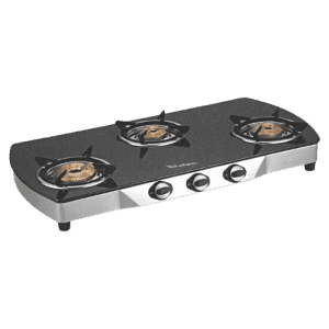 Pureflames Master 70 Gas Stove | 70 cm | 3 Burner | Black