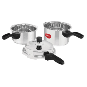 Pigeon Mini combi Aluminium Pressure Cooker | 2+3 L