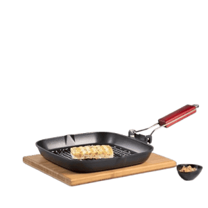 Wonderchef Caesar Folding Nonstick Grill Pan | 24 cm | 5 mm | Black