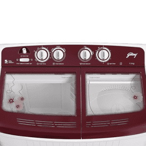 Godrej Edge Semi-Automatic Top Loading Washing Machine | 7.5 Kg |  5 star | Wine Red | WS EDGE 75 5.0 TB3 M