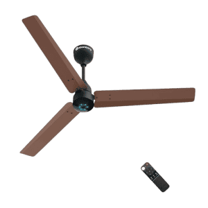 Atomberg Renesa Smart BLDC Ceiling Fan | Remote Control & LED Indicators | 1200 mm | 5 Star | Matt Brown & Black