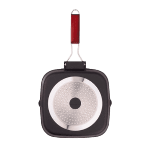 Wonderchef Caesar Folding Nonstick Grill Pan | 24 cm | 5 mm | Black