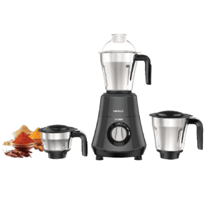 Havells Hydro 750 watt Mixer Grinder with 3 Wider mouth Stainless Steel Jar | Black