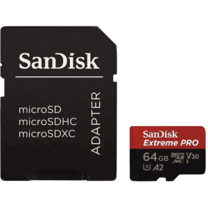 SanDisk Extreme PRO Memory Card With Adapter | 64 GB | 200 MB/s