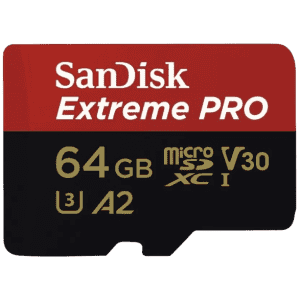 SanDisk Extreme PRO Memory Card With Adapter | 64 GB | 200 MB/s