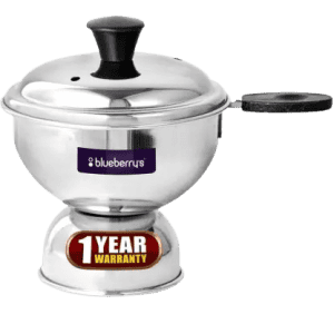 BlueBerrys Stainless Steel | Chiratta Puttu Maker with Lid and Pressure Cooker
