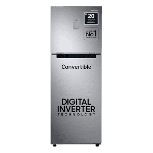 Samsung Convertible 3 In 1 Digital Inverter Frost-Free Double Door Refrigerator | 236 L | 3 Star | Clean Steel | RT28C3733SL/HL