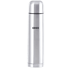 Onix Stainless Steel Vacuum Bullet Flask  | 750 ml | Silver Steel | OFK-750