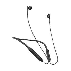 Portronics Harmonics Z5 Wireless Bluetooth Stereo Neckband | 33 Hour Playtime | 14.2mm Dynamic Driver | Black | POR 1774