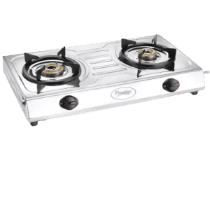 Prestige Prime Stainless Steel Manual Gas Stove | 2 Burner