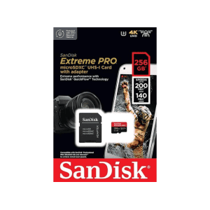SanDisk Extreme Pro microSDXC UHS I Memory Card | 256 GB | 200 MB/s