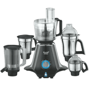 Preethi Zodiac  Juicer Mixer Grinder | 750 W | 5 Jars | Black Light Grey | MG-218