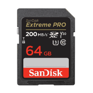 SanDisk Memory Card | 64GB | Extreme PRO UHS-I SDXC 200mbps