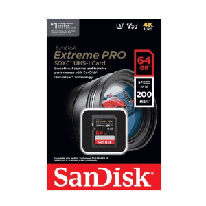 SanDisk Memory Card | 64GB | Extreme PRO UHS-I SDXC 200mbps
