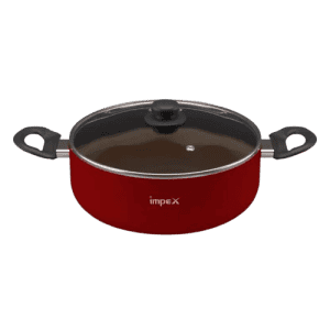 Impex ISP 2810 Non Stick Induction Bottom Biryani Pot with Lid | 28 cm | 6 L | Maroon