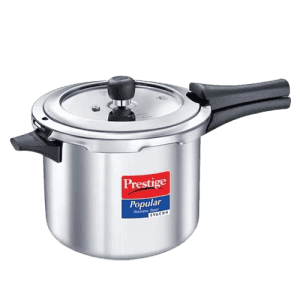 Prestige Popular Svachh  | Spillage Control | Stainless Steel | Pressure Cooker | Silver | 5 L