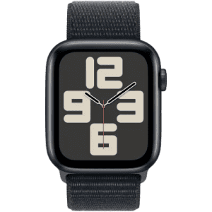 Apple Watch SE | GPS + Cellular 44mm Midnight Aluminium Case with Midnight Sport Loop  | Midnight Strap