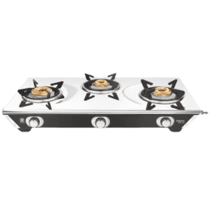 Vidiem VIVA SS PRO Stainless Steel Manual Gas Stove | 3 Burners