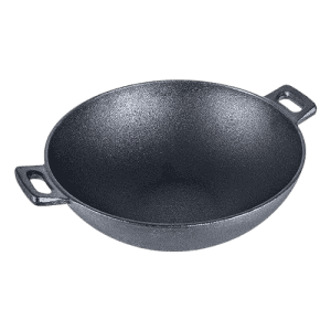 WONDERCHEF Forza Cast-Iron Kadhai  3.35L  | 30 cm | Pre-Seasoned Cookware Induction Friendly