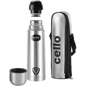 cello Lifestyle  Flask | 1000 ml | Thermal Jacket Stainless | Silver